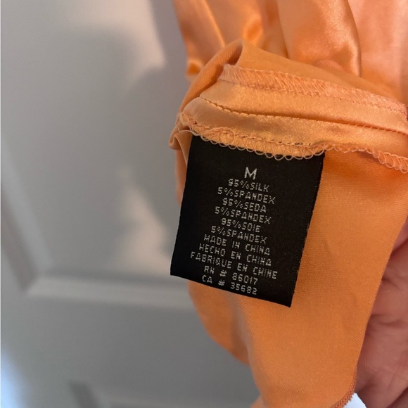 Vintage Y2K 95% Silk Orange Braided Spaghetti Strap Bebe Top - Picture 6 of 6